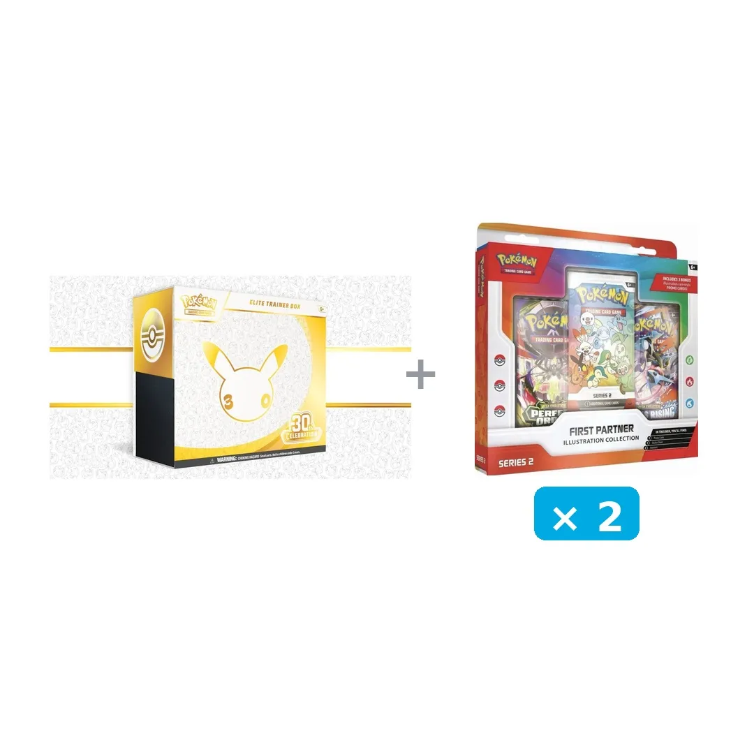 [Bundle] Pokemon 30th Elite Trainer Box + First Partner Series 2 (2 กล่อง)
