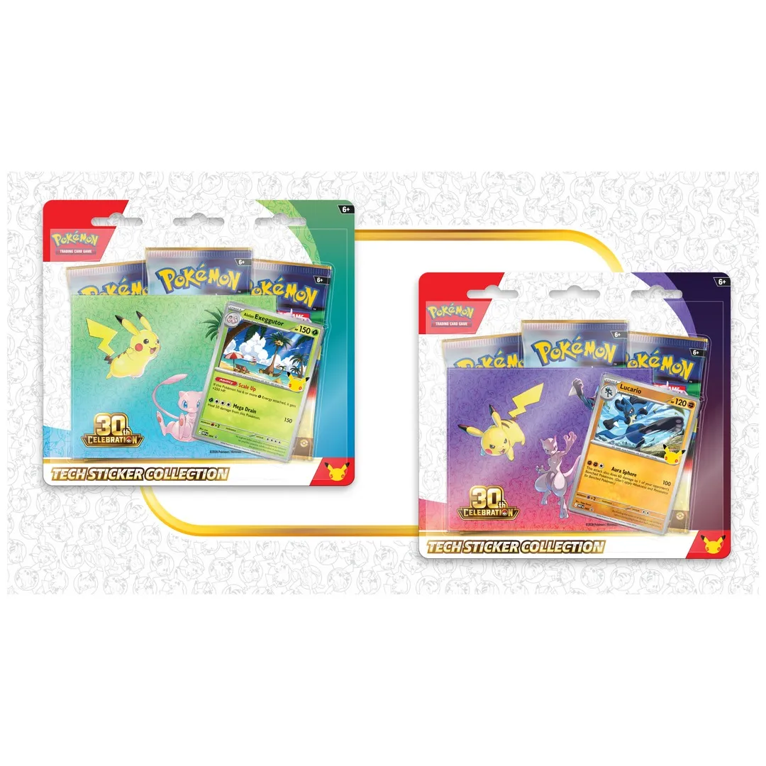 Pokemon TCG 30th Celebration: Tech Sticker Collection (คละลาย 2 แบบ - ได้ 1 ลาย)